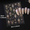 Luxurious 5D Nail Art Stickers Retro Shiny Finish Baroque Scepter Nail Art Decals Palace Style Crown
