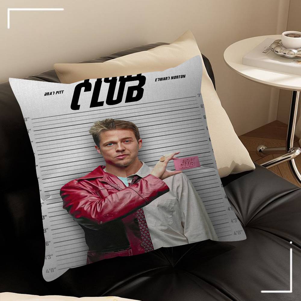 Movie Fight Club Brad Pitt Boxing Personalized Pillow Cover Kids Bedroom Wild Party Decor Pillowcase Kid Birthday Shower Gift