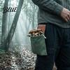 Hiking Accessories for Camping Waxed Canvas Foraging Bag Adjustable Belt Buckle Fastening Pouch Fruit Picking Bag Collapsible Drawstring Harvesting