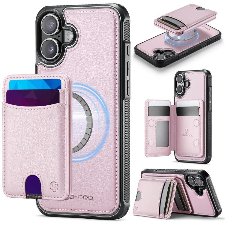 JEEHOOD J10 Flip Card Bag MagSafe Split RFID Leather Phone Case