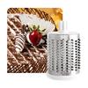 Feliator Manual 3-in-1 Ayawaska Slicer, 3 Interchangeable Stainless Steel Blades, Non-Slip Suction Base, Red Kitchen Tool