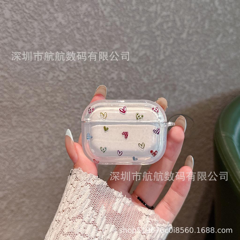 ins color love pendant is suitable for airpodspro1st generation bluetooth protective case 1st generation apple 1st generation earphone case