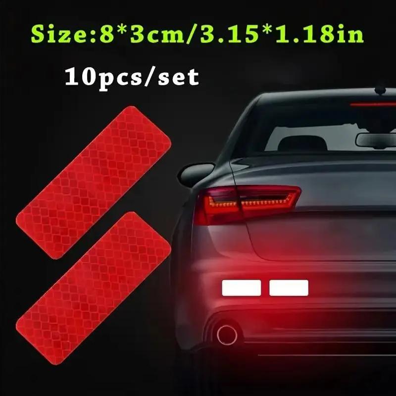 10PCS warning car reflective sticker body decoration sticker reflective film