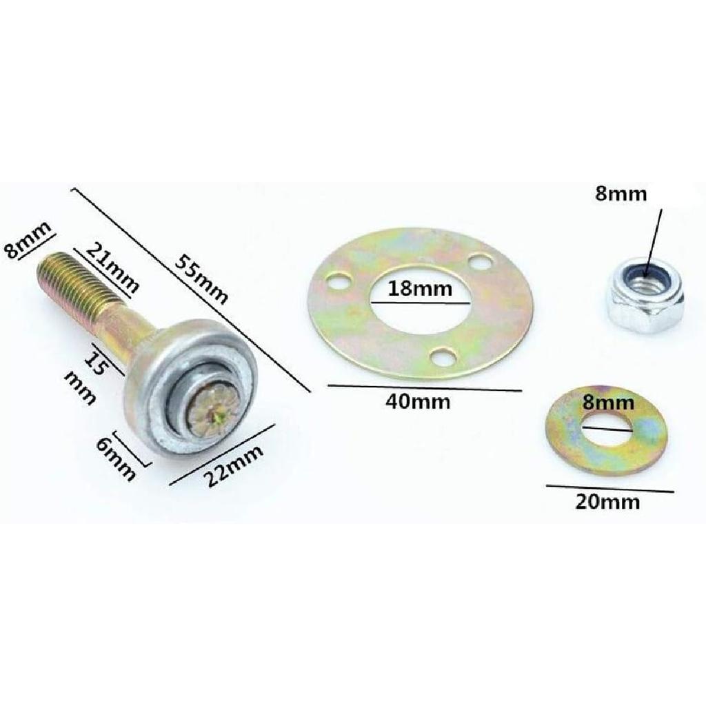 Acxico 4Pcs Rocking Chair Bearing Connecting Piece Rocking Chair Bearing Screws Kits Furniture Connecting Fittings, Metal