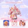 Fantasy Cherry Blossom Season Assemblage Constructing Modules Kits Flower Castle Models Home Deco Kids Play kits for Girls Birthday Celebration Gifts
