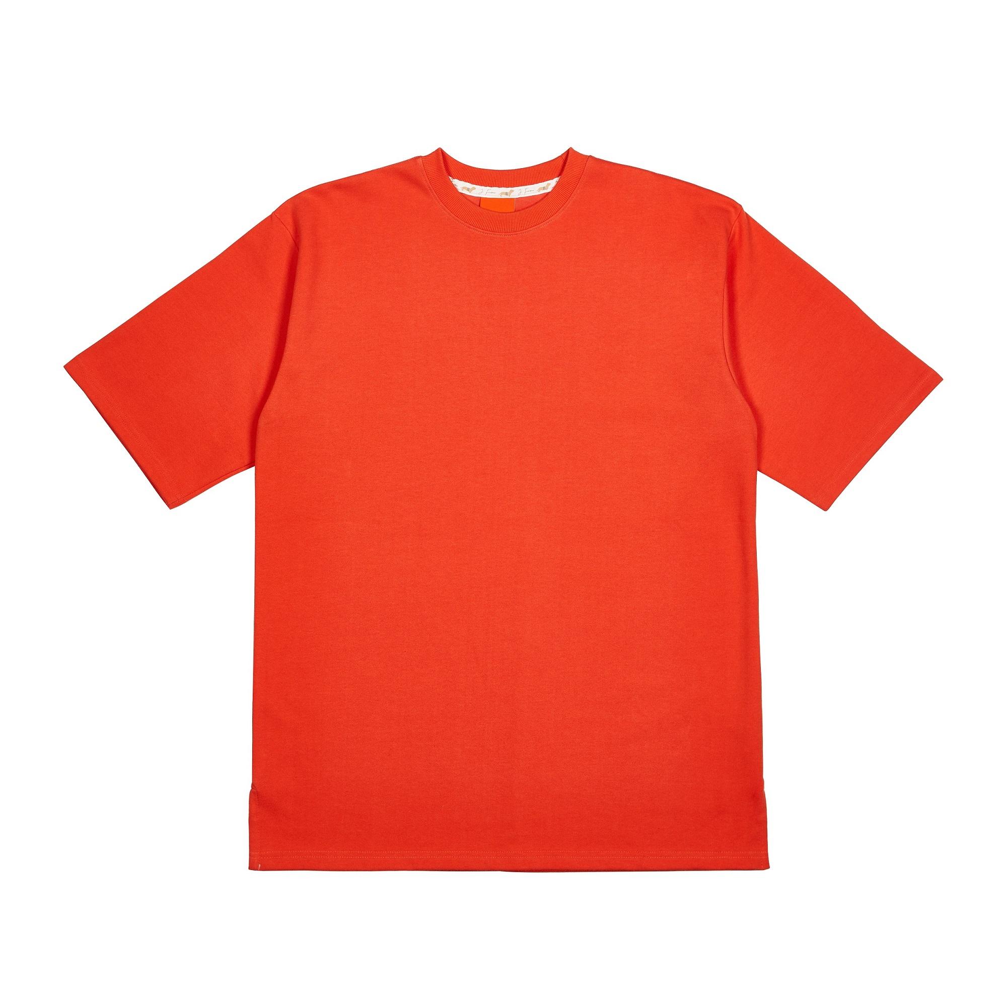 J Piasco Plain Short Sleeve T-Shirt [Orange] Orange/L