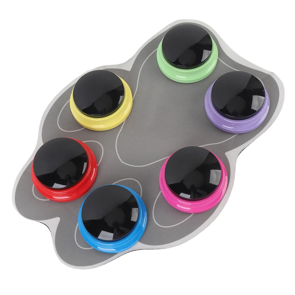 6pcs Dog Communication Buttons Interactive Cat Dog Talking Buzzers Set Pet Training Buttons with