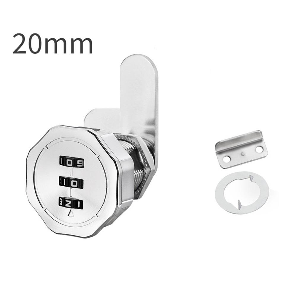 

Zinc Alloy Password Lock with 3 Digit Combination and Reset Option for Cabinets Drawers Tool Boxes Boats and School Lockers серебряный