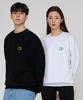 GRAVER [Unisex] Small Double Drawing Smile Sweatshirt_Black
