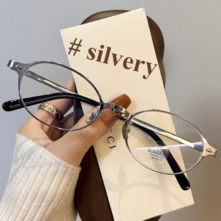 Ultra Light Titanium Frame Myopia Glasses -1.0 to -4.0 Degree Anti Blue Light Elliptical Eyewear 0  Anti blue light