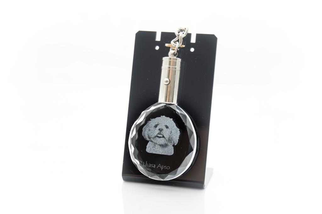 Lhasa Apso - Pendant with a Photo of a Dog, Crystal Key Ring In a Gift Box, a Unique Gift by Art-Dog