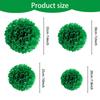 1pcs Set 7.8inch Deep Green Paper Paper Flowers Decorations For Birthday Party Hanging Flowers Pom Pom Paper