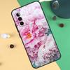 Elegant Pink Purple Peony Flower Case For Samsung Galaxy A55 A35 A25 A15 A51 A71 A12 A32 A52 A13 A33 A53 A54 A34 A14 Cover