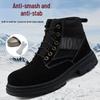 Herren Winter High-Top Stahlkappen-Arbeitsstiefel, Bruchsicher & Durchstichfest, Wildleder für Bau & Schweißen