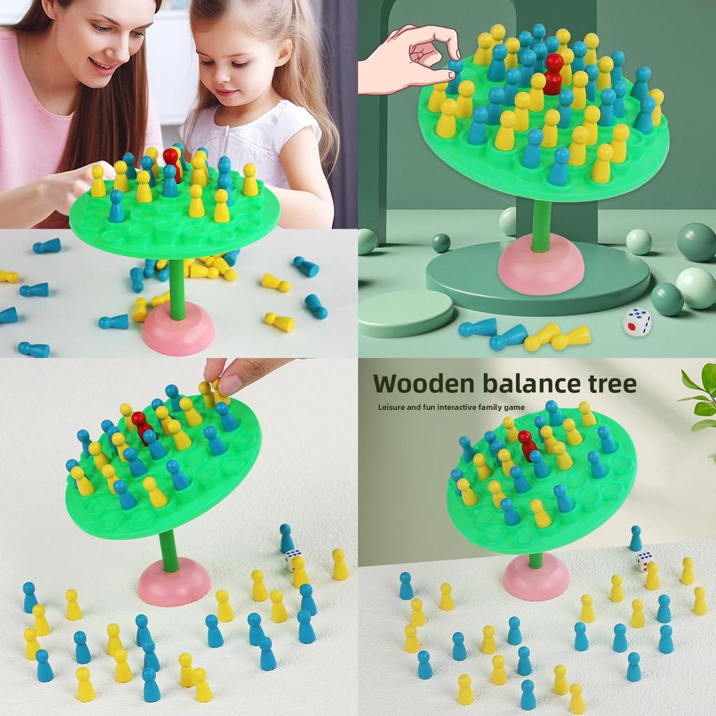 Tree Wooden Balancing Puzzle For Toddlers Fine Motor Skills And Growth Cognitive