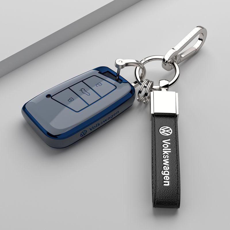 opq1 Soft TPU Car Key Case Cover Holder Shell Bag For VW Volkswagen Passat B8 Tiguan Magotan Protector Keychain Keychain Accessories