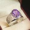 Amethyst Oval Cut Gemstone With 925 Sterling Silver Ring For Men's #A687 JL375658871564