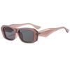 Black Frame Rectangular Sunglasses With Uv400 Protection For Outdoor Activities And Fashion Style