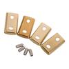 4 Pcs Bath Towel Rack Base Gasket Silver Rail Mounting Hardware Durable Bathroom Accessory Gasket Replacement Parts for Repair