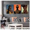 African Art Black Girl Woman Portrait Painting On Canvas Cuadros Poster and Print Scandinavian Wall Art Picture for Living Room
