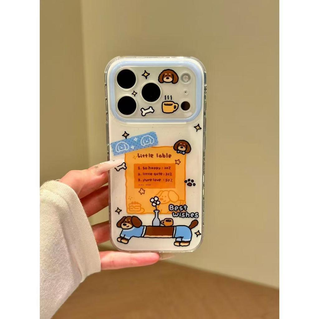 Children's Fun Cute Little Label Table Dachshund Dog for Iphone17promax Apple 16p Mobile Phone Case 15p