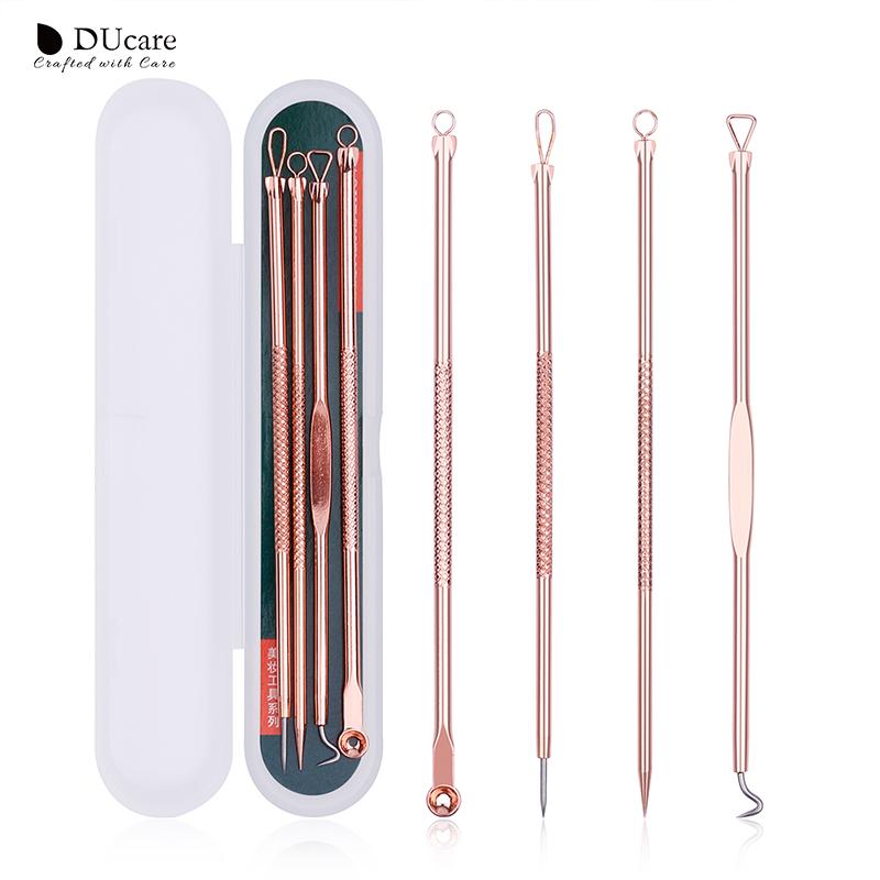 DUcare 9 STK Akne fjerningsnål rustfritt stål Comedon Akne Extractor Blackhead Remover Kvise fjerning nåler Dyprensende sminkeverktøy