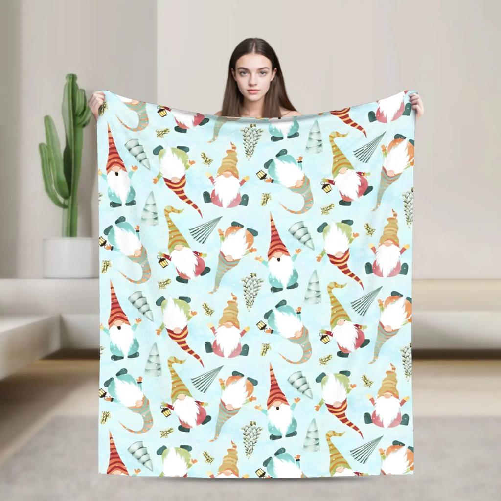 Holiday Festive Blanket Picnic Flannel Throw Blanket For Home Decor Super Warm Quality Bedspread Birthday Present