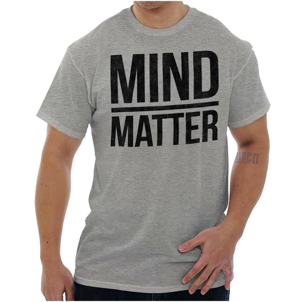 Mind Over Matter Motivation Fitness Workout Womens or Mens Crewneck T Shirt Tee