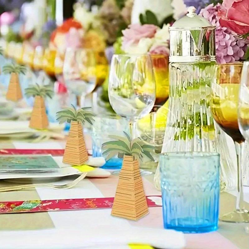 10Pcs Coconut Tree Carton Marriage Palm Tree Carton Party Paper Box Wedding Paper Carton Eco-Friendly Candy Wrapping Box