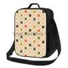 Orla Kiely Sac à Lunch Portable Motif Feuilles Colorées Réutilisable Isotherme Fourre-tout Bento avec Sangle Réglable pour Travail Pique-nique Voyage