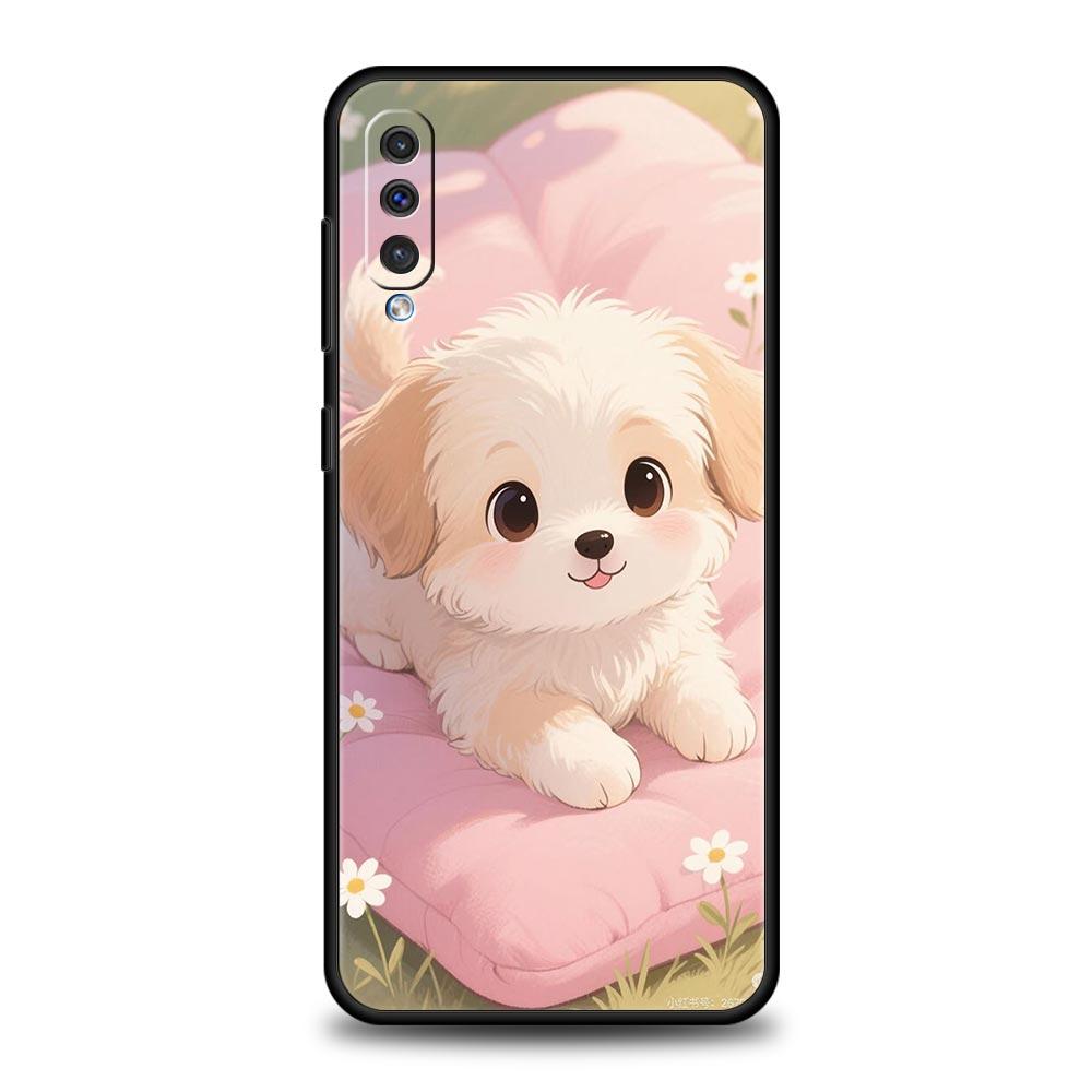 Cute Little Dog Phone Case for Samsung Galaxy A56 A54 A42 A36 A34 A26 A24 A16 A14 A12 A06 A50 A52 A10 5G Soft TPU Shell Fundas