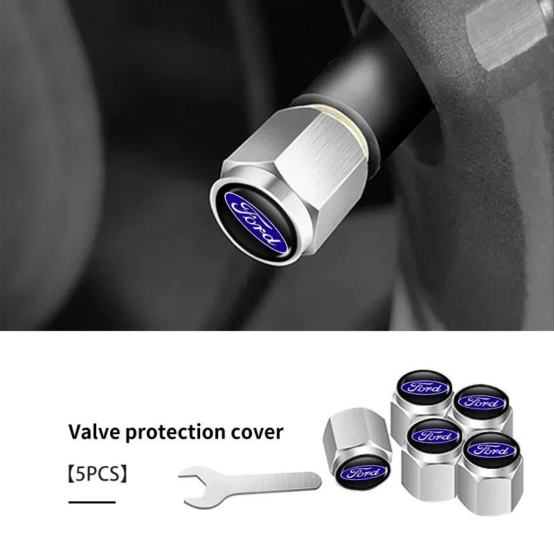 

Car Sticker 2026 5pcs Car Wheel Tire Air Valve Protection Cap Dust Stem Cover For Ford Escape Ecosport Fusion Explorer Expeditio
