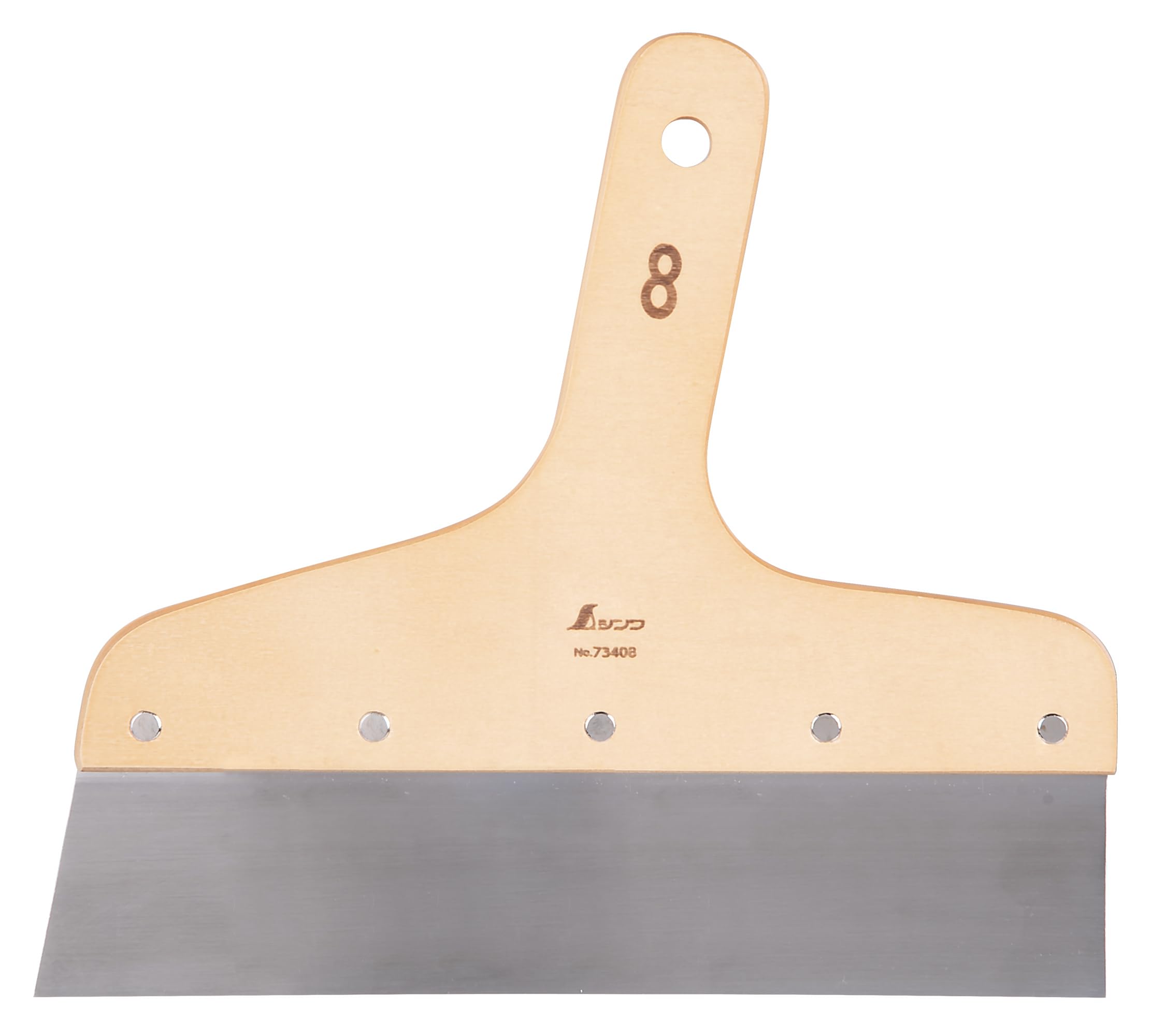 Shinwa Sokutei Stainless Steel Putty 73408 Spatula, 8-inch,