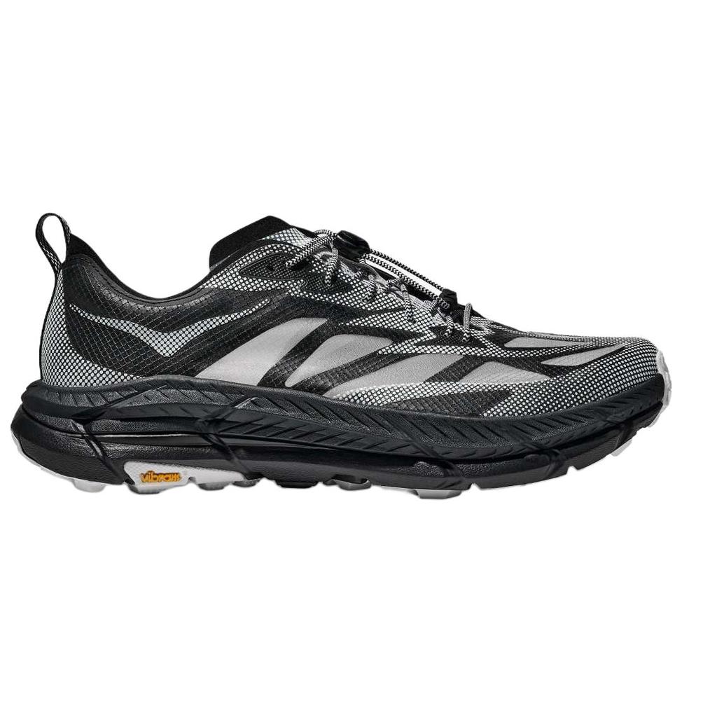 Novos Tênis HOKA ONE ONE Mafate Speed 4 Amortecimento, Resistentes ao Desgaste Cano Baixo Outdoor Unissex Prata Preto 1168971-BWHT
