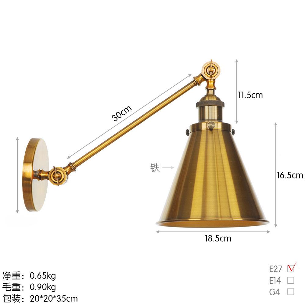 Decor Cameră Retro Vintage Modern Creativ Bar Restaurant Western Cafenea Ceainărie Club de Noapte Lampă de Perete din Fier Auriu