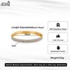 EFFIE QUEEN Edelstahl 18 Karat Gold Doppellagiges Zirkonia Tenniskettenarmband Idealer Schmuck für Frauen Hochzeitsfeier STKB15