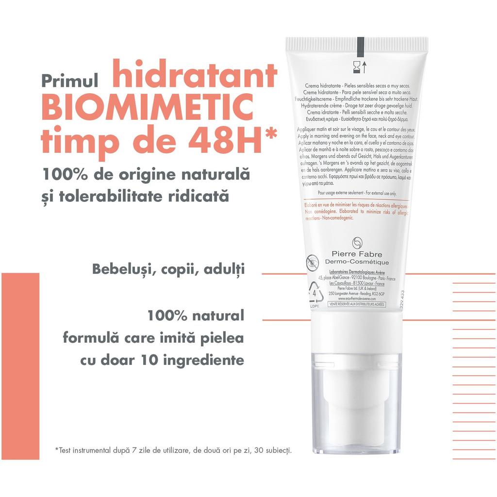 Avene Tolerance Hydra-10 Feuchtigkeitscreme, 40 ml, Beruhigend & Reparierend, Für empfindliche Haut, Langanhaltender Feuchtigkeitsspender