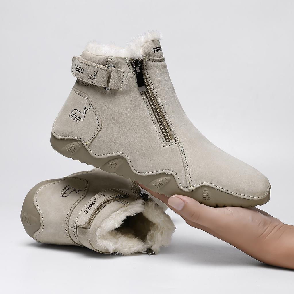 Popular thermal Martin boots women's leather large size cotton shoes independent station high top wear-resistant outdoor casual shoes