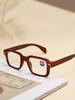Ultra Light Elegant Square Reading Glasses for Elderly Comfortable Stylish HD Vision