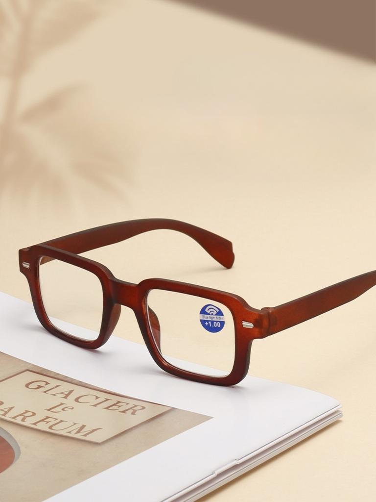 Ultra Light Elegant Square Reading Glasses for Elderly Comfortable Stylish HD Vision