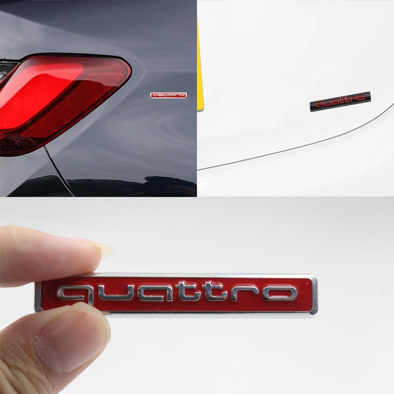 2026 Car Front Hood Grille Quattro Sline Emblem Badge Sticker For Audi Quattro Sline A1 A2 A3 A4 A7 Q2 Q5 SQ5 RS5 TT Auto Accessories