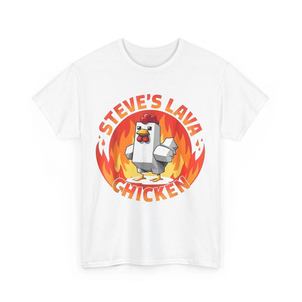 Lava Chicken Miners Meme Steve Pixel Gaming Boys Kids Game T-Shirt