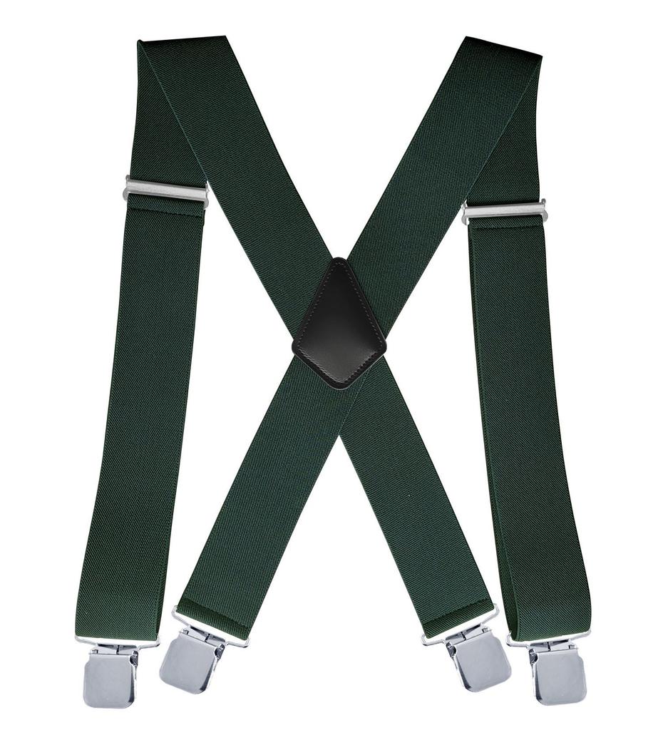Men's 5 Cm Elastic Casual Polyester Suspenders with Clips