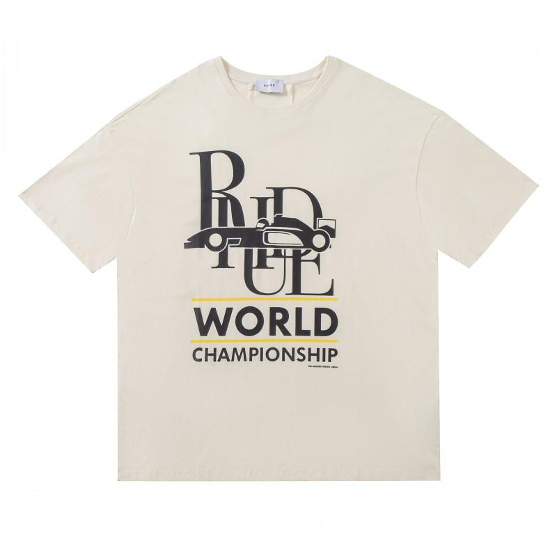 High Street Oversize Couple T-Shirt American Streetwear Print YYZP RHUDE Short Sleeve Tee Teens