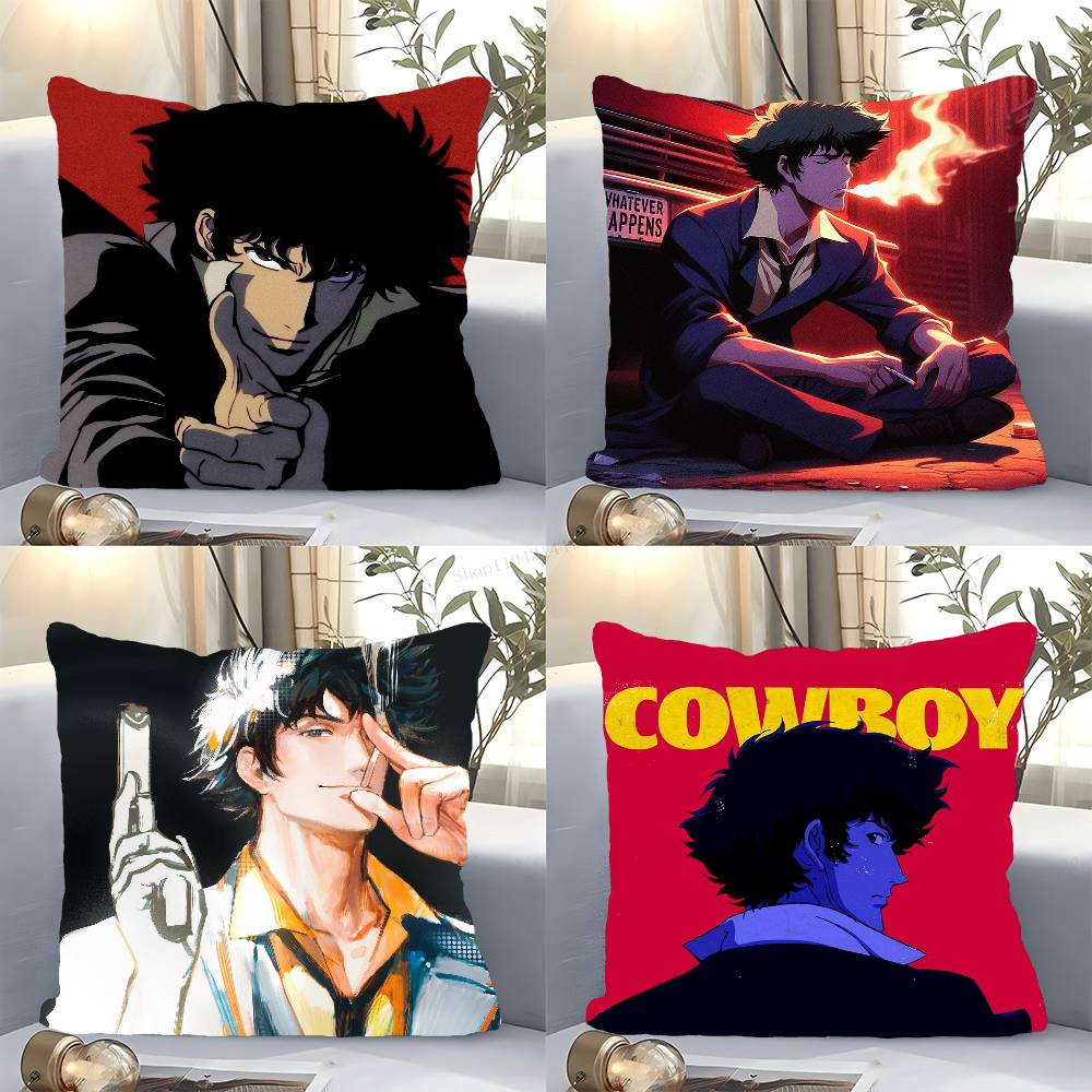 Animation C-Cowboy B-Bebop Spike Pillow Case Fashion Square Pillowcase Bedroom Sofa Room Ins Decoration Leisure
