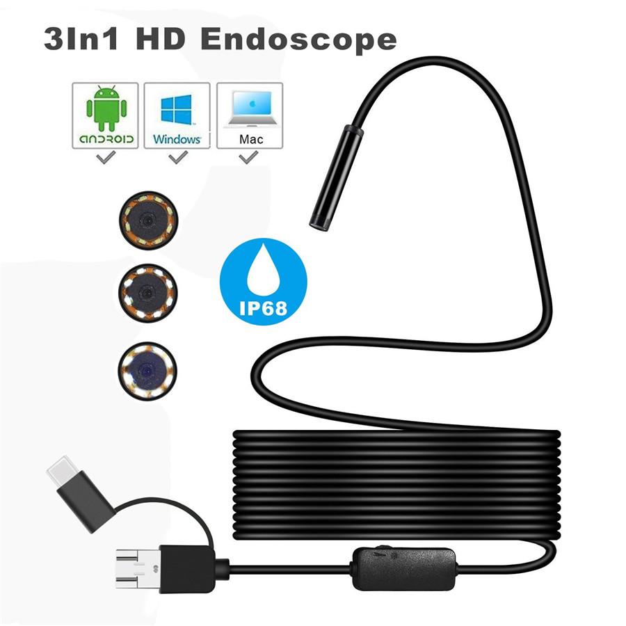 2M 8mm LED USB Endoscope Camera for Inspection