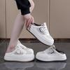 Half bag slippers can be worn outside. White shoes for women, breathable mesh, versatile, thick sole, thin, casual and comfortable women's shoes