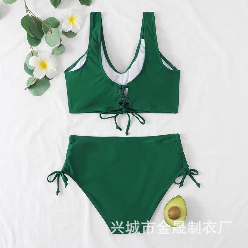Swimsuit Solid Color Split Swimsuit Bikini Set Underwear Two-piece Set