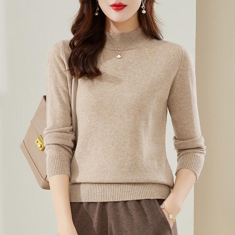 Damski sweter z golfem Jinjuan, 100% wełna merynosów