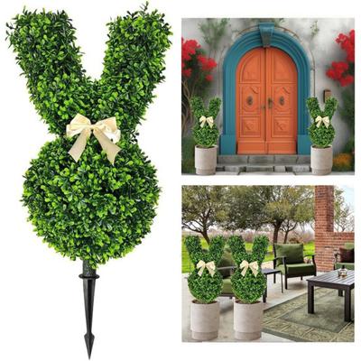 Vánoční Sněhulák Topiary Umělá Topiary Kůl Vnitřní Strom Zaječí Tvar Venkovní Zahrada Veranda Umělé Keře